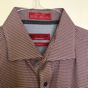 Dark red dress shirt